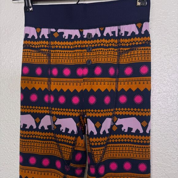 Free People Fireside Base Layer Pants Womens XS Leggings Pant Bear Stripe Boho - Picture 4 of 12
